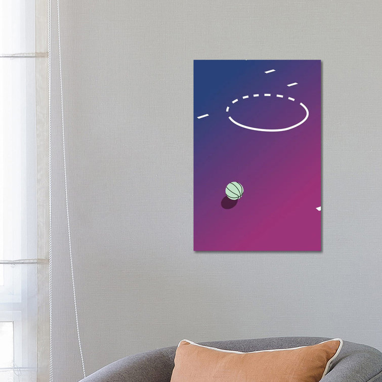 Ebern Designs Basketball Court Pigalle by Wrapped Canvas Painting